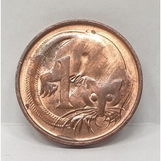 AUSTRALIA 1980 . ONE 1 CENT COIN . FEATHER-TAILED GLIDER